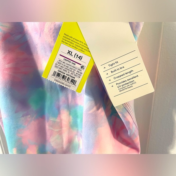 NWT All In Motion Girls Cropped Tank Top size XL / 14 - Picture 5 of 5